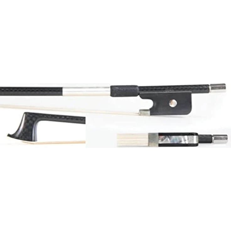 Gewa Advanced Carbon Viola Bow 4/4, runder Geigenbogen mit Ebenholzfrosch, Perlmuttauge und Neusilberbewicklung – Bild 2