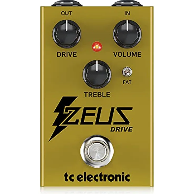 tc electronic Zeus Overdrive, Dynamisches Overdrive Boost-Pedal mit FAT Mod-Schalter und Buffered Bypass