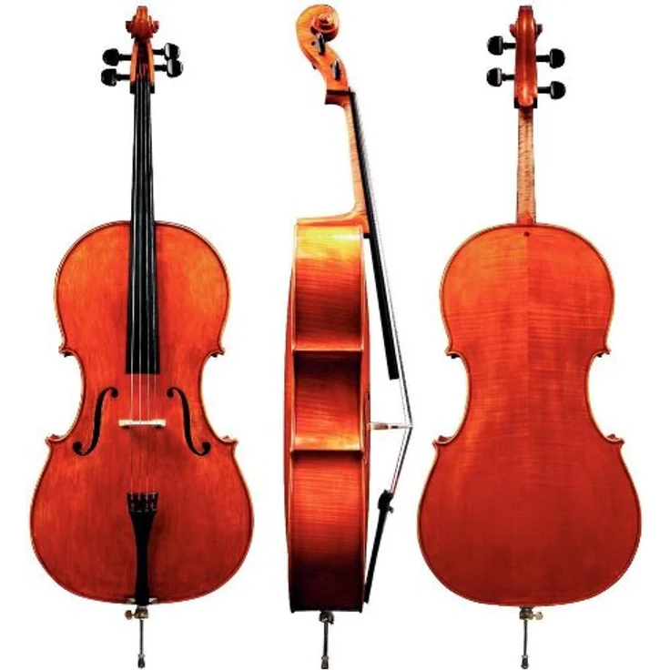 Gewa Georg Walther Concert Cello MO, 4/4 Konzertcello nach Domenico Montagnana, handgearbeitet, rot-brauner Naturharzlack, europäische Fichtendecke, Bergahornboden, inklusive Larsen Aurora Besaitung – Bild 2