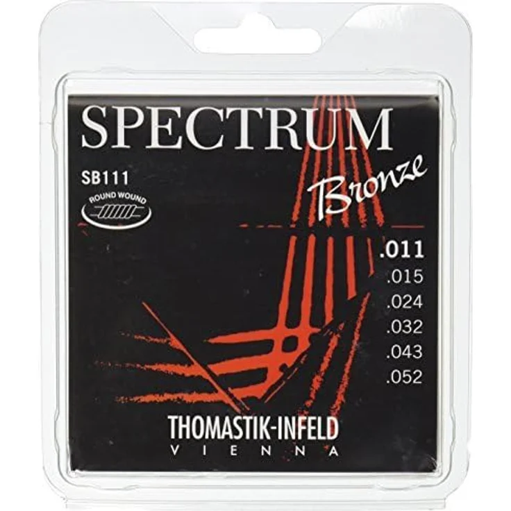 Thomastik Spectrum Bronze Series SB111, Akustikgitarrensaiten leicht .011-.052, nickelfrei mit ausgewogenem Spielgefühl – Bild 3