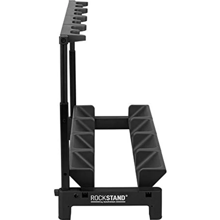 Rockstand RS 20866 4, Gitarrenständer für bis zu 4 Akustikgitarren, E-Gitarren und E-Bässe, schwarz mit anthrazitfarbenen Softpads, klappbar, kompakt faltbar – Bild 6