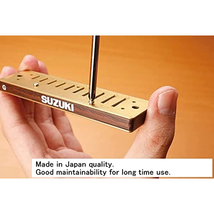 Suzuki MR-200 Harpmaster Db, Blues Mundharmonika mit 10 Kanzellen, ABS Kunststoff Körper und Edelstahl Deckelplatten – Bild 2