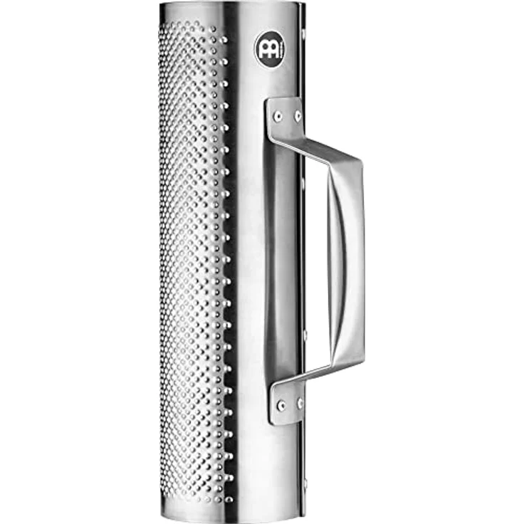 Meinl MGU3 Merengue Güira Small, Stahlguiro in Silber aus gebürstetem Stahl, inklusive ABS Scraper – Bild 2