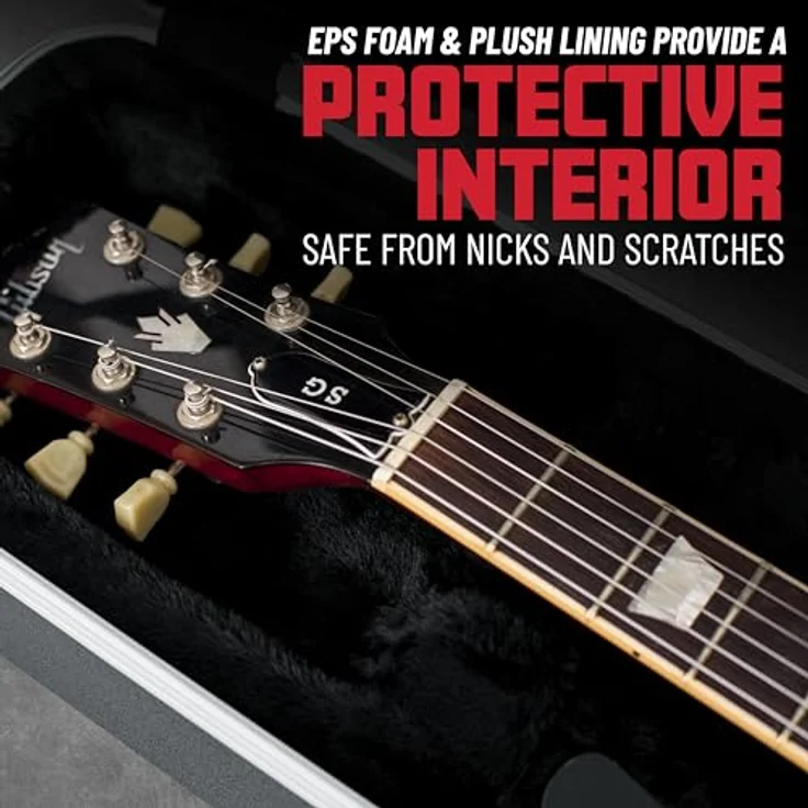 Gator GC-SG Guitar ABS Case, Gitarrenkoffer für SG Typen mit Alu-Schließprofil und EPS-Schaumpolster, abschließbare Schlösser – Bild 2