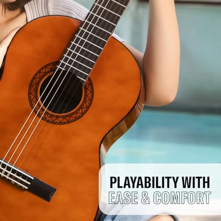 Yamaha C 40 II A - Klassische Gitarre mit Palisander-Griffbrett, Meranti-Korpus und Fichtendecke, Braun – Bild 8