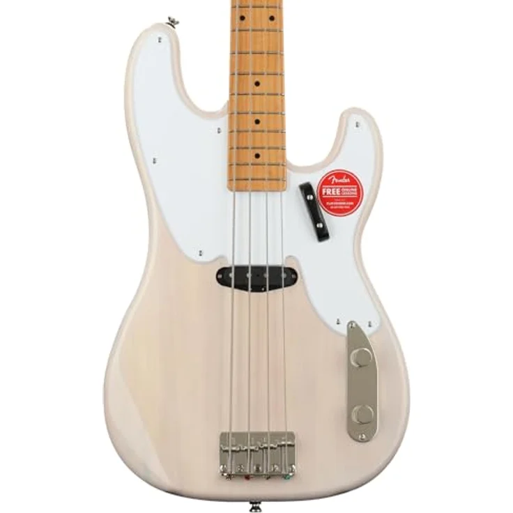 Squier Classic Vibe 50s P Bass MN WHB, Precision E-Bass mit Ahornhals und Alnico Single-Coil Tonabnehmer, White Blonde – Bild 4