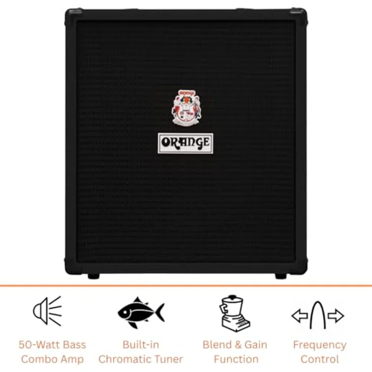 Orange Crush Bass 50 Black, Bass Combo mit 50 Watt, 1x 12" Lautsprecher, Schwarz – Bild 2