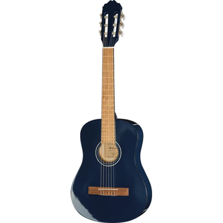 Startone CG-851 1/2 Blue, Klassikgitarre mit Linde Korpus, Nato Hals und Satin Blau Finish, Mensur 550mm, Sattelbreite 45mm