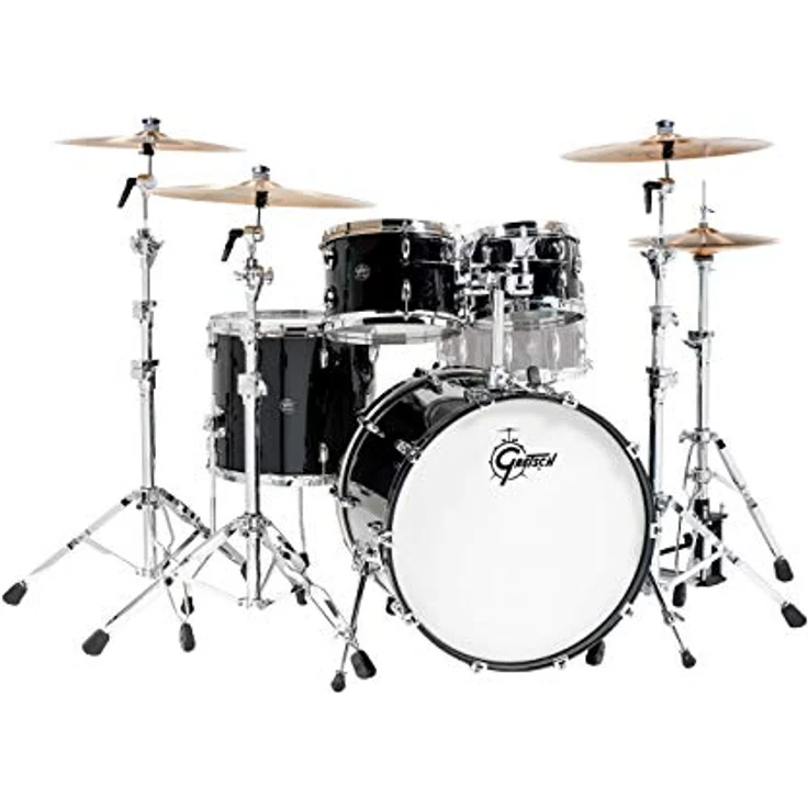Gretsch Drums Renown Maple Standard RN2-E8246, Schlagzeugset mit 7-lagigen Ahornkesseln, 22" Bass Drum, 10"/12"/16" Toms, Farbe Piano Black – Bild 2