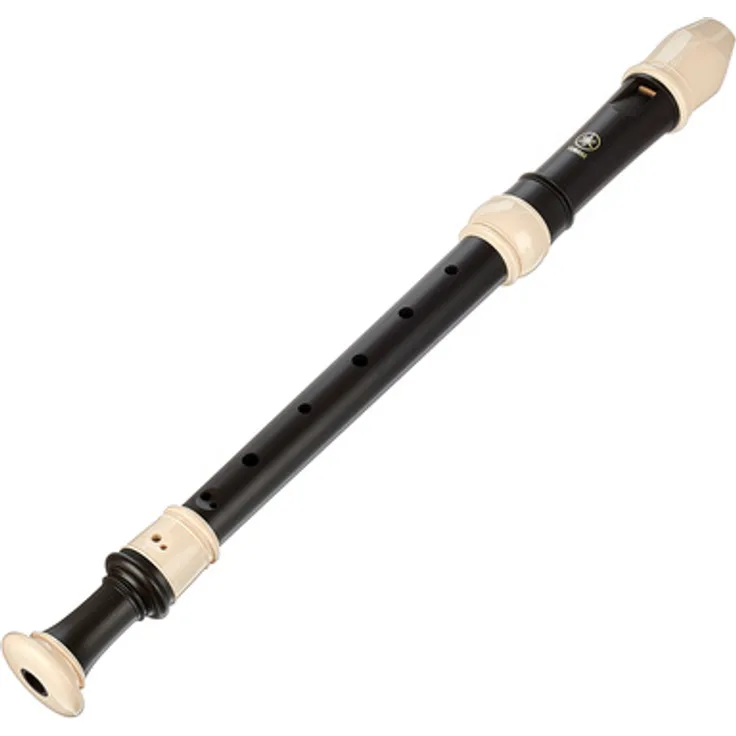 Yamaha YRA-324B Alto Recorder, Altblockflöte mit barocker Griffweise und Doppelloch, ABS-Kunststoff in Ebenholz-Imitation, a1 = 442 Hz, inkl. Stofftasche