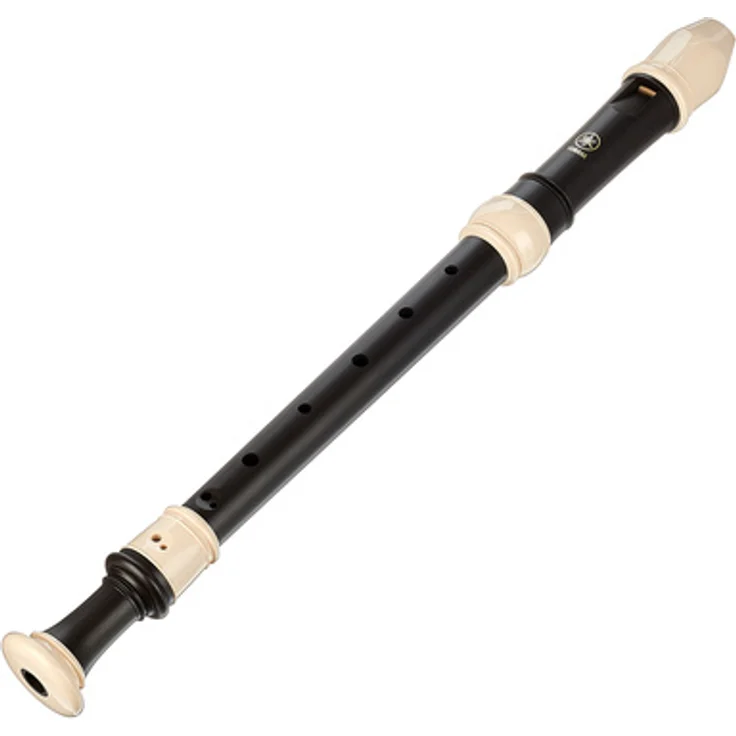 Yamaha YRA-324B Alto Recorder, Altblockflöte mit barocker Griffweise und Doppelloch, ABS-Kunststoff in Ebenholz-Imitation, a1 = 442 Hz, inkl. Stofftasche