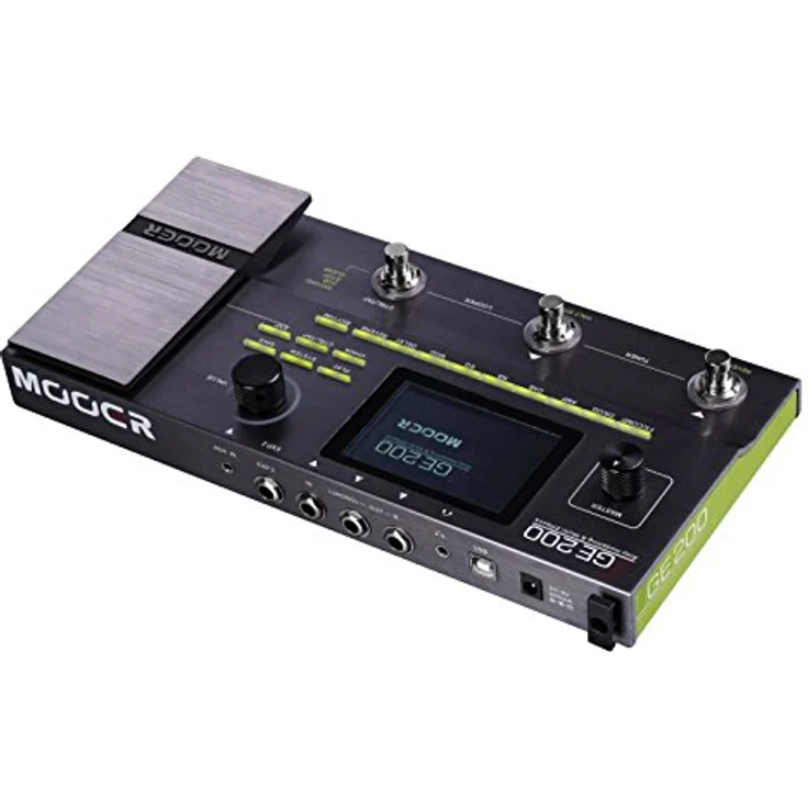 Mooer GE 200, Gitarren-Multieffektgerät mit 55 Amp-Simulationen, 70 Effekten und integriertem Expression-Pedal, schwarz – Bild 5