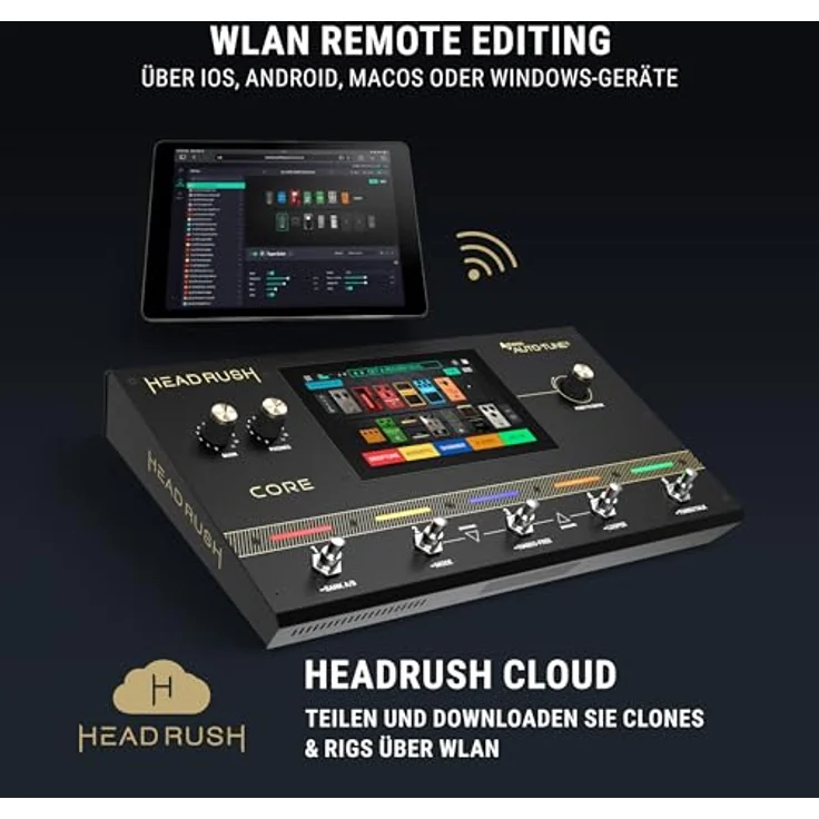 Headrush Core, Gitarren-Multieffekt mit Amp-Modellierung, 7-Zoll Touchscreen, inkl. Auto-Tune und Bluetooth – Bild 7