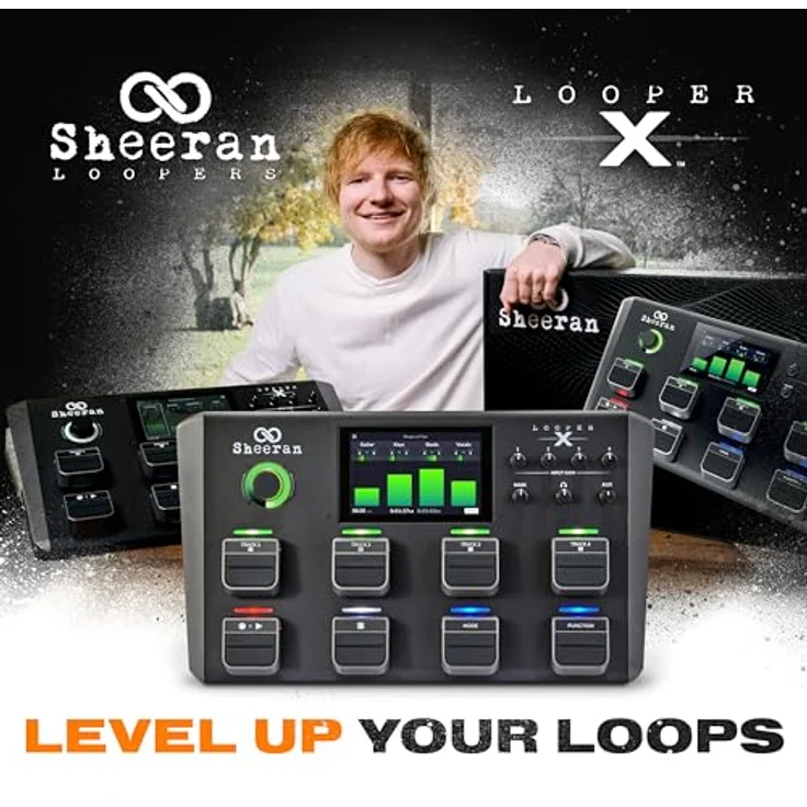 SHEERAN LOOPER LOOPER X Multi-Track Looper Workstation mit 8 Pedalen, 7" Touch Screen, 32-Bit Audio, 5 Looper-Modi und Multi-FX Engine – Bild 2