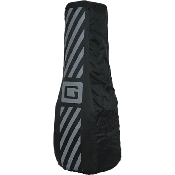 Gator G-PG E-Guitar Double Bag, professionelles Gigbag für 2 E-Gitarren mit Micro-Fleece Innenfutter und Regenschutz, schwarz – Bild 12