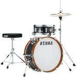 Tama Club Jam Mini Kit - CCM, Kompakter Kesselsatz mit 18"x7" Bass Drum und 12"x5" Snare, Farbe: Charcoal Mist