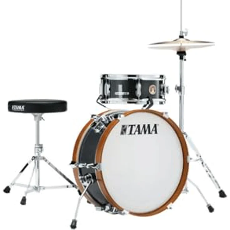 Tama Club Jam Mini Kit - CCM, Kompakter Kesselsatz mit 18"x7" Bass Drum und 12"x5" Snare, Farbe: Charcoal Mist – Bild 1