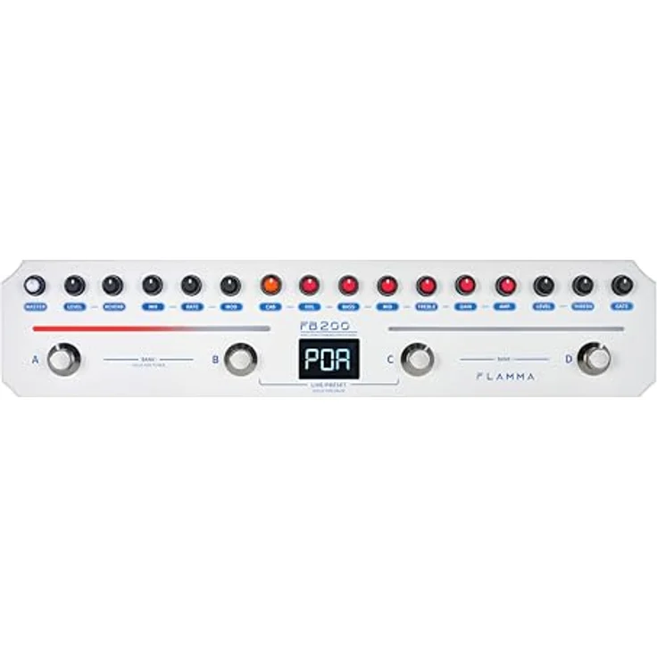 Flamma FB200 Effect Strip, intelligentes Multi-FX-Pedal für E-Bass mit 20 Modulationen und Bluetooth 5.0, schwarz – Bild 8
