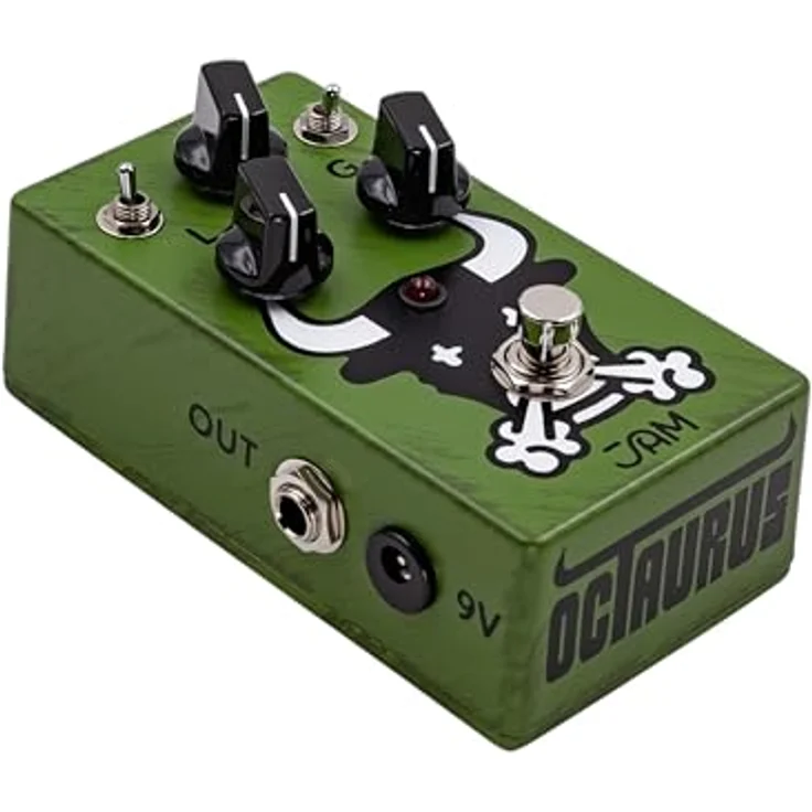 JAM pedals Octaurus Octafuzz, Effektpedal für E-Gitarre mit intuitivem Layout, Gain-, Level- und Tone-Regler, Mid-Scooped- und Full-Range-Voicing, symmetrisches und asymmetrisches Clipping, True Bypass – Bild 3