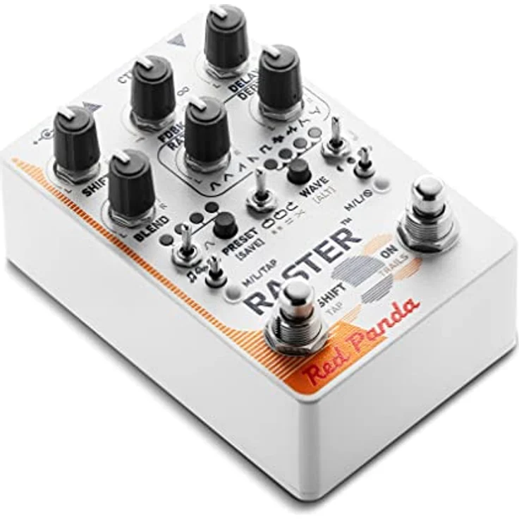 Red Panda Raster V2 - Delay Effektpedal mit 1600 ms Stereo Delay, Pitch- und Frequency-Shifting, MIDI-Synchronisation, Metall Gehäuse – Bild 3