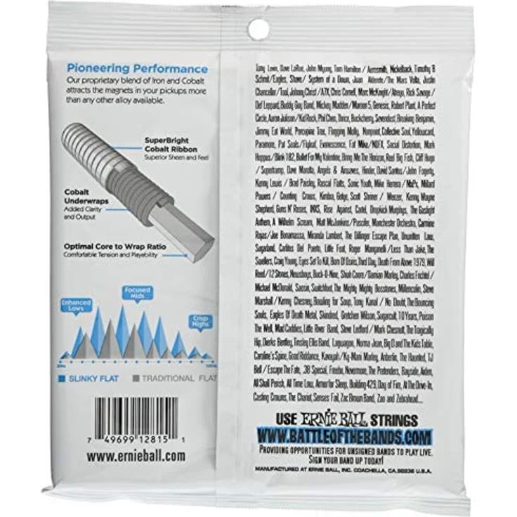 Ernie Ball 2815, E-Bass Saitensatz Extra Slinky Flatwound Cobalt, Saitenstärke 040-060-070-095 – Bild 3