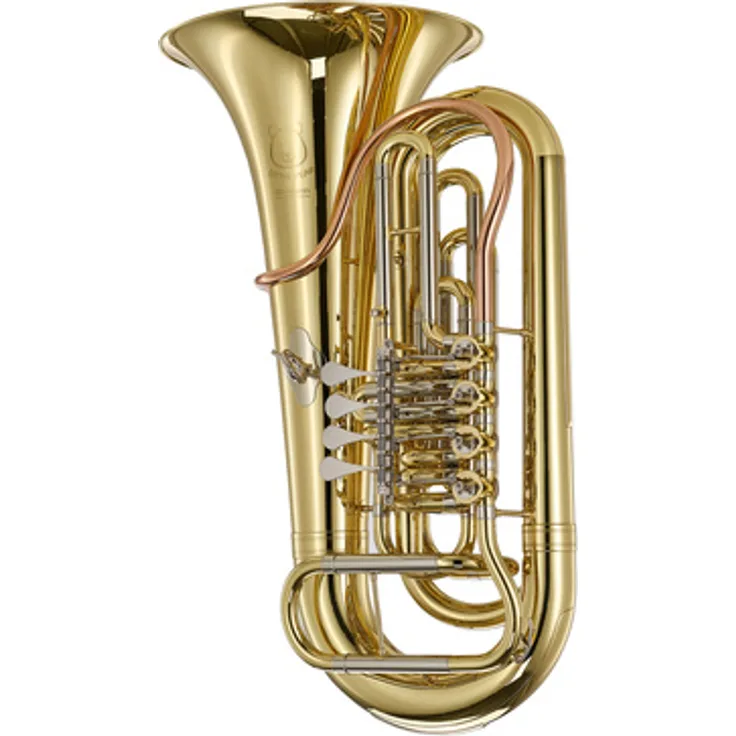 Thomann "Little Bear" Bb-Tuba, Messing-Korpus, 3/4 Größe, 4 Ventile, inkl. Mundstück und Leichtkoffer