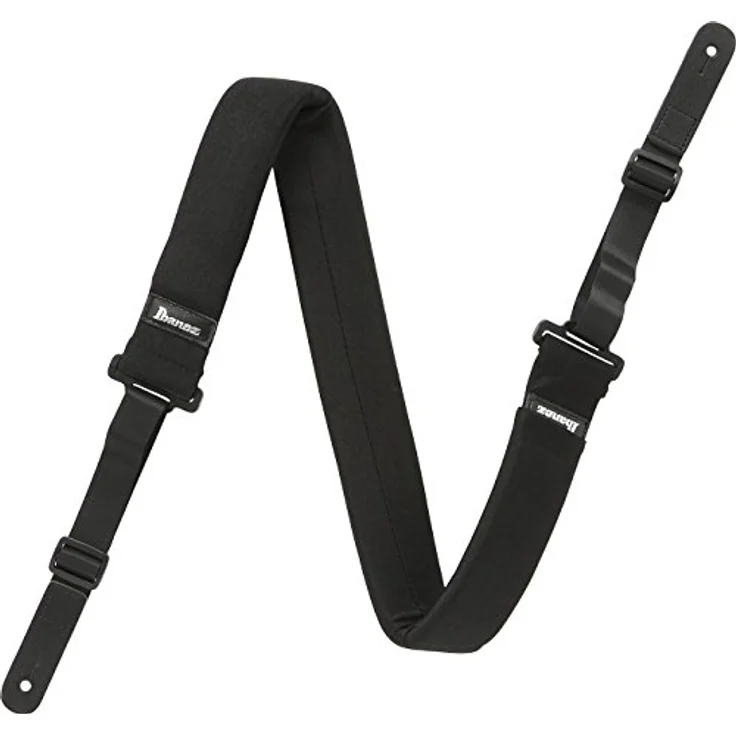 Ibanez GSF50BK Powerpad Gurt, komfortabler Gitarrengurt mit verstellbarer Länge bis 1.350 mm, schwarz – Bild 1
