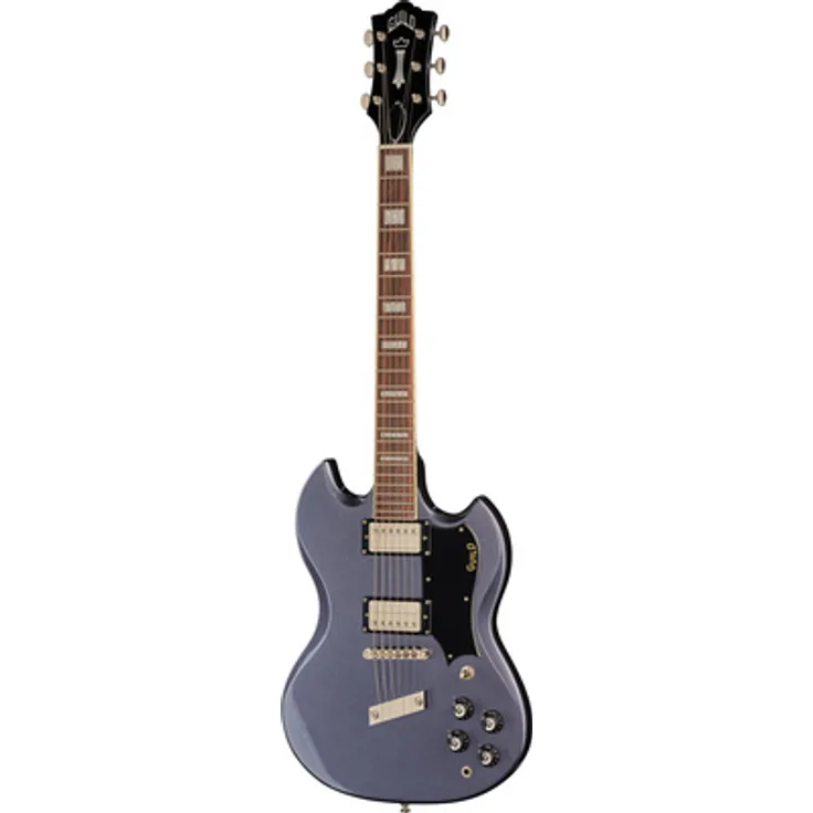 Guild Polara Deluxe E-Gitarre, Mahagoni-Korpus, 2x Guild HB-2+ Humbucker, Finish: Canyon Dusk