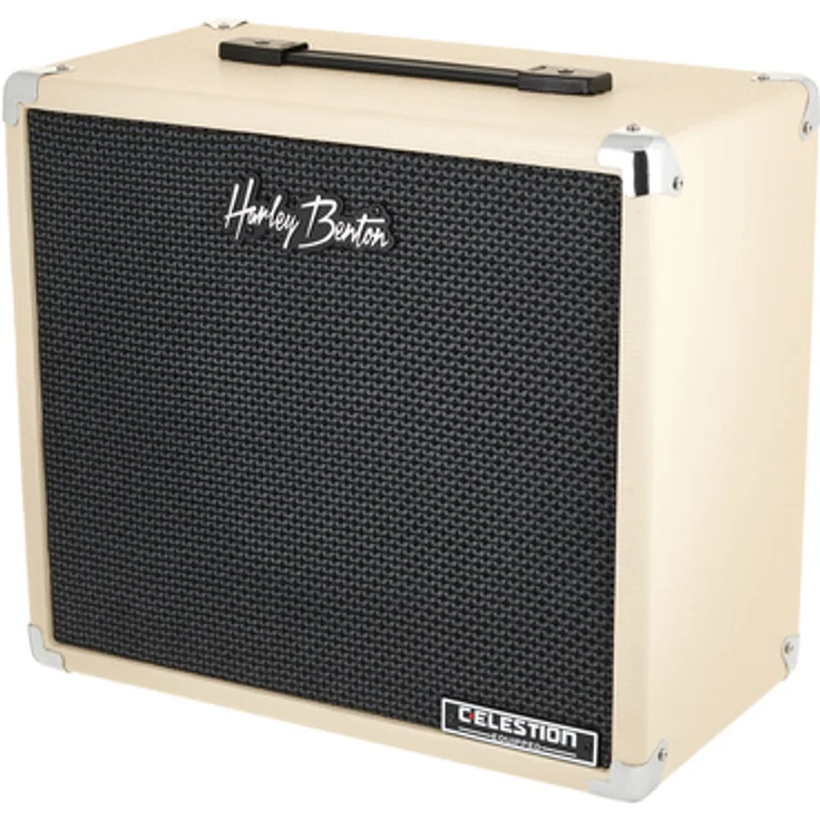 Harley Benton G110 Celestion, Gitarrenbox mit 1x10" Celestion Tube10 Lautsprecher, 30 Watt, cremefarbene Tolexbespannung, geschlossene Rückseite