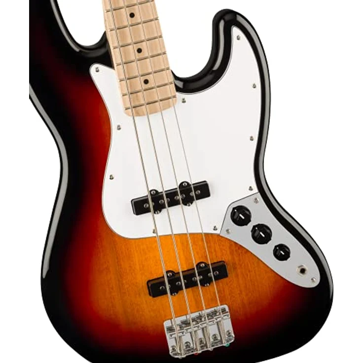 Squier by Fender Affinity Series¹ Jazz Bass®, Ahorn-Griffbrett, weißes Schlagbrett, 3-farbiger Sunburst, mit kostenlosen virtuellen Kursen auf Fender Play – Bild 3