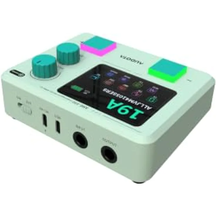 Audota AME-100 Multi-Effects, KI-gestützter Gitarren-Effektprozessor mit 200 Onboard-Presets und 147 Effektmodellen, Bluetooth 5.0, tragbar mit Lithium-Ionen-Akku