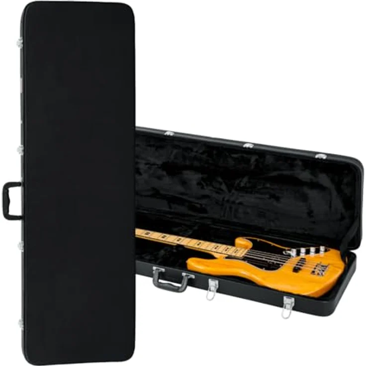 Gator Hardshell Case Bass, Gitarrenkoffer für E-Bass, Außenmaterial Kunstleder, Innenfutter schwarz, Maße: 1194mm x 356mm – Bild 1