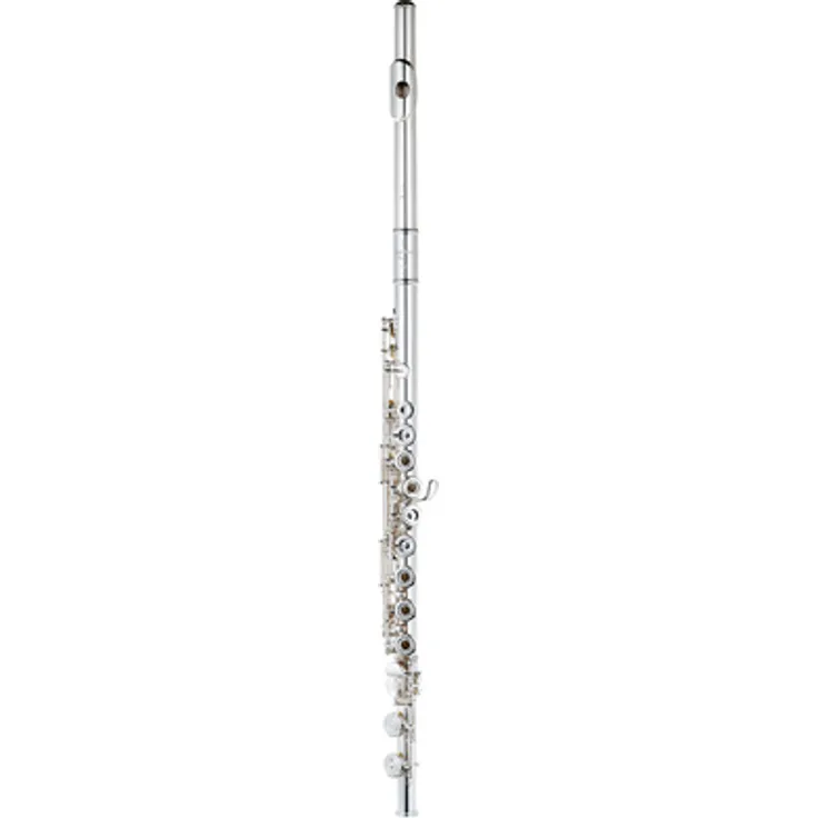 Pearl Flutes Elegante Primo PF-EP925 RE, Querflöte mit Vollsilber Kopfstück, Neusilber versilberter Mechanik, Spitzdeckelmechanik, C-Fuß, handgefertigt in Japan