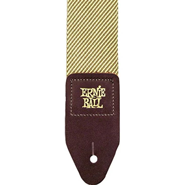 Ernie Ball E-Guitar Strap 4100 Vintage Tweed, Gitarrengurt mit Lederenden, stufenlos verstellbar von 104 cm bis 183 cm, Farbe Vintage Tweed – Bild 2