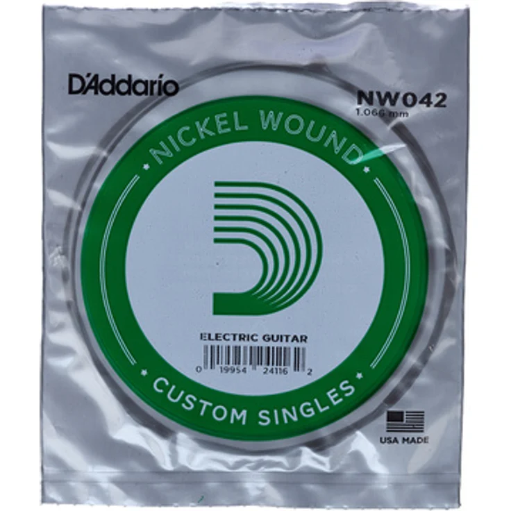 Daddario NW042, Einzelsaite für E-Gitarre, Nickel Round Wound, Stahlkern, Stärke 042w – Bild 1