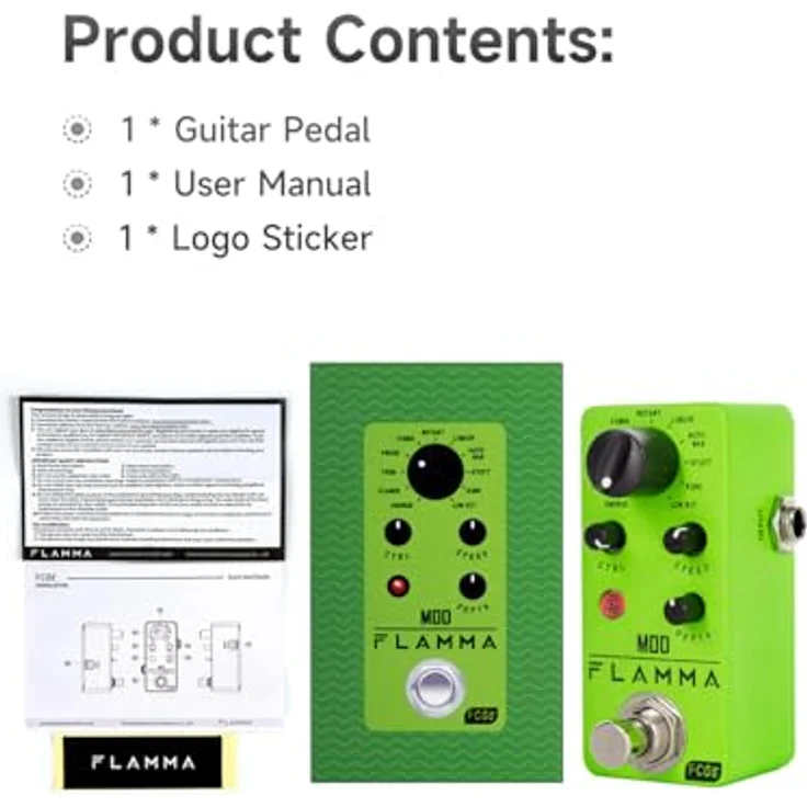 Flamma FC05 Multi Modulation, digitales Gitarren-Effektgerät mit 11 Algorithmen, 9V/130mA – Bild 7