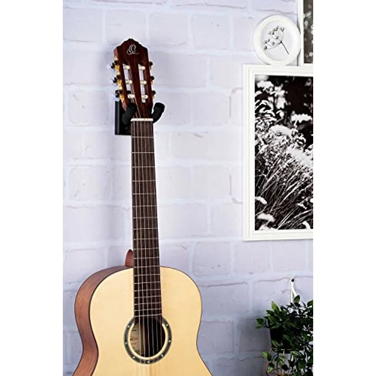 Ortega Guitars OGH-1, Wandaufhängung für Gitarre und Bass, Holz in Schwarz mit Montagematerial – Bild 5