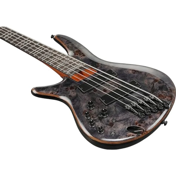 Ibanez SRMS805L-DTW, 5-saitiger Linkshänder-Elektrobass mit Okoume-Korpus und Bartolini Tonabnehmer, Deep Twilight – Bild 4