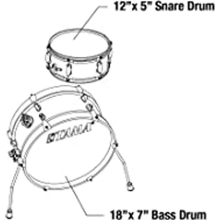 Tama Club Jam Mini Kit -CPM, Kompakter Kesselsatz mit 18"x7" Bass Drum und 12"x5" Snare, Farbe: Candy Apple Mist – Bild 11