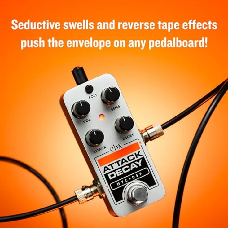 Electro Harmonix Pico Attack Decay Tape Reverse Simulator, Effektpedal für E-Gitarre mit Vol, Sens, Attack und Decay Reglern, kompakt und vielseitig – Bild 5
