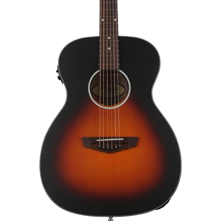 D'Angelico Premier Tammany LS, Elektro-Akustikgitarre in Satin Vintage Sunburst mit Laminierte Fichtendecke und Mahagonirückseite