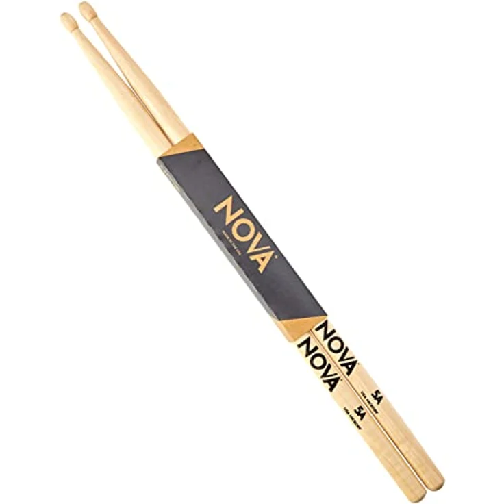 Vic Firth 5A Nova, Hickory Schlagzeugstöcke mit ovalem Holzkopf, 406mm Länge, 14,3mm Durchmesser, natur – Bild 1