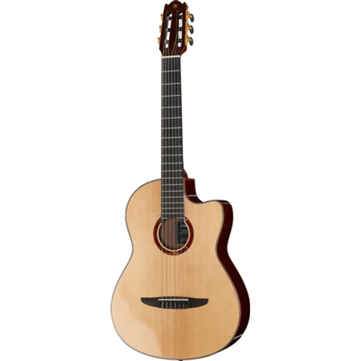 Yamaha NCX3 NAT, Akustisch-Elektrische Konzertgitarre mit massiver Sitka Fichte Decke, Walnuss Boden & Zargen, Cutaway, inkl. verstärktem Gig Bag, Natural Finish