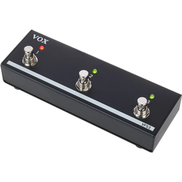 Vox VFS3 Mini Go Fußschalter, 3-fach Fußschalter für MINI GO 10 und 50 mit Looper-, Effekt- und Rhythmussteuerung, schwarz