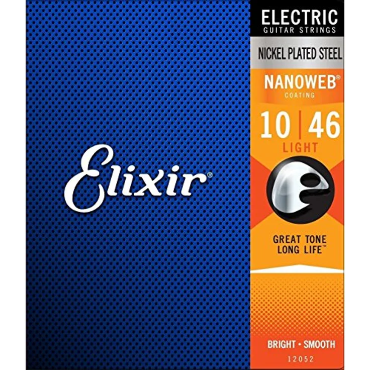 Elixir 12052 Nanoweb E-Gitarre Saitensatz, Light .010-.046 mit Ultra-Thin NanoWeb Coating – Bild 1