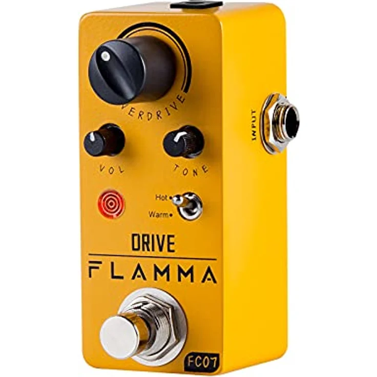 Flamma FC07 Overdrive, Overdrive-Pedal mit TS-Style-Sound, 2 Arbeitsmodi: Warm und Hot, 9V Stromverbrauch – Bild 1