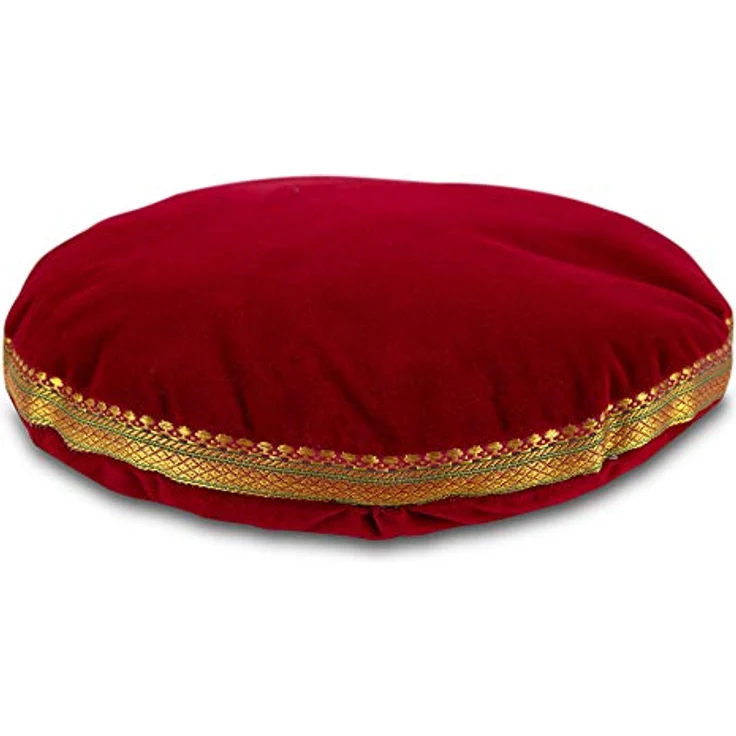 XDrum Omshanti Klangschale 30 cm, handgemacht in Indien, gold, 2800g, Komplett Set mit Kissen und Schlägel für Meditation und Therapie – Bild 4
