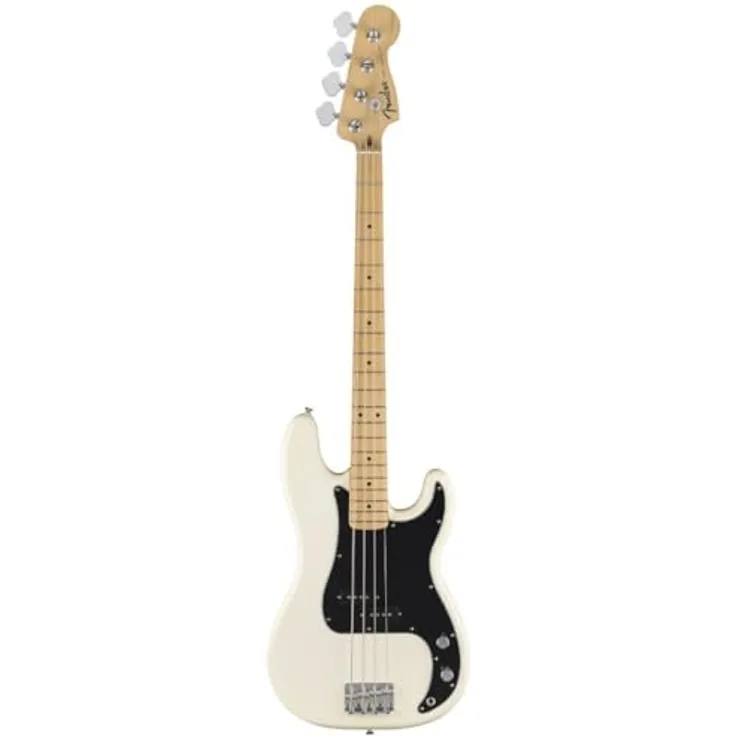 Fender Standard Precision Bass, E-Bassgitarre in Olympic White