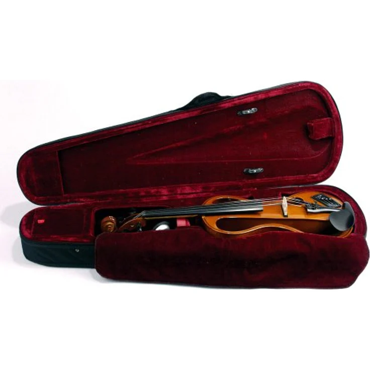 Höfner Alfred Stingl AS-160E-V E-Violinset 4/4, elektrische Geige mit regelbarem Tonabnehmer und Kopfhöreranschluss, gold-braun