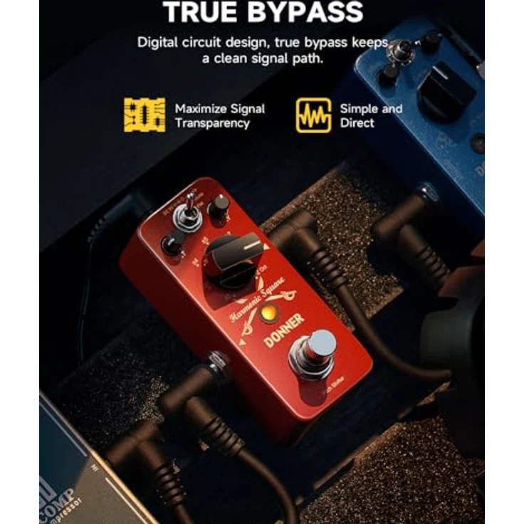 Donner Harmonic Square Gitarren-Multieffekte Pedal mit 7 Modi, digitalem Stromkreis, True Bypass und Aluminium-Legierung – Bild 5